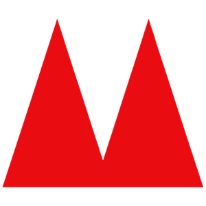 Rotes Logo mit zwei spitzen Dreiecken, grafische Darstellung des Köln-Insurance-Brandsymbols in Rot, klar konturiert
