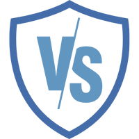 Logo von Rhein Insurance mit einem blauen Schild und den Buchstaben VS in der Mitte.