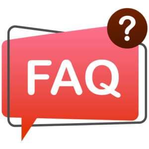 Grafik eines Sprechblasen-Symbols mit der Aufschrift 'FAQ' und einem Fragezeichen.