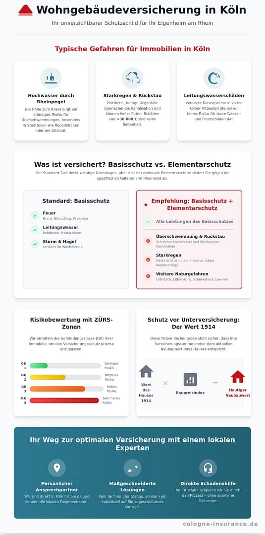 wohngebäudeversicherung, Wohngebäudeversicherung in Köln: Ihr Schutzschild für Immobilien am Rhein (Leitfaden 2026), Cologne Insurance - Versicherungsmakler & Versicherungsberater in Köln, Leverkusen, Opladen, Burscheid, Odenthal, Kürten, Lindlar, Bergisch Gladbach, Bensberg, Refrath, Engelskirchen, Rösrath, Overath, Lohmar, Troisdorf, Siegburg, Hennef, Niederkassel, Wesseling, Brühl, Erftstadt, Hürth, Frechen, Kerpen, Bergheim, Pulheim,...