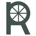 Dunkelgrünes Logo der Revier-Versicherungsmakler GmbH mit stilisiertem R und Rad-Design, symbolisiert unabhängige Versicherungs- und Finanzberatung im Ruhrgebiet.